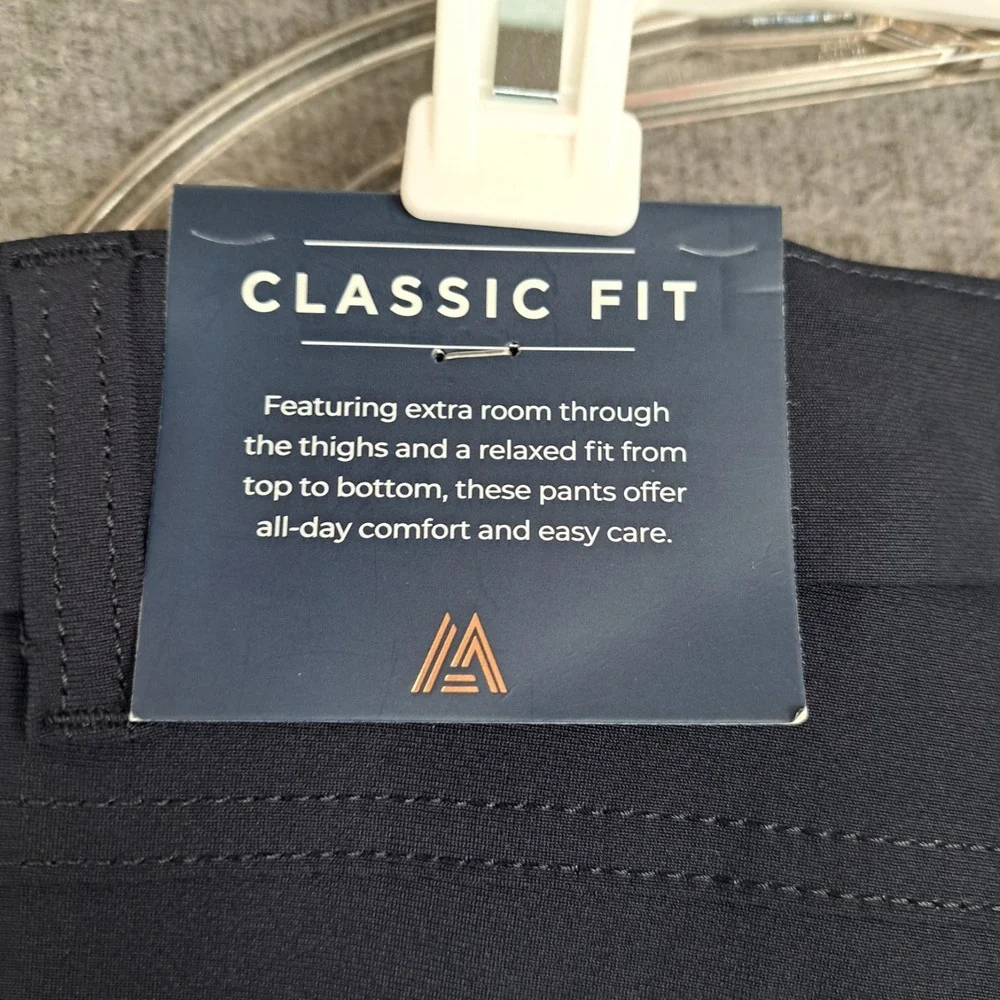 NWT Marc Asher Mens  32x30 (Fits 34x28) Navy Blue Jeans Classic Fit Casual Pants